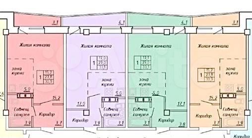 1-к. квартира, 33,1 м², 6/9 эт.