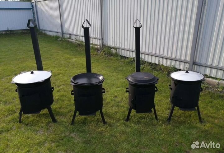 Казан чугунный с печкой из г. Намангана в Ялте