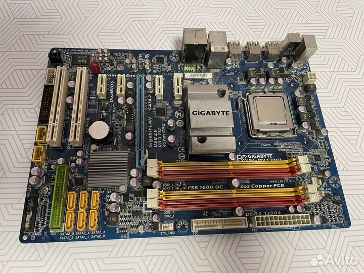 Материнская плата с процессором, core 2 quad q8200