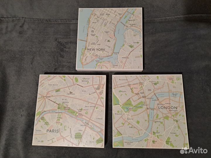 Картины New York, Paris, London