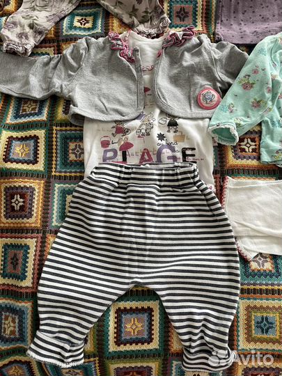 Одежда пакетом на девочку 3-6 мес