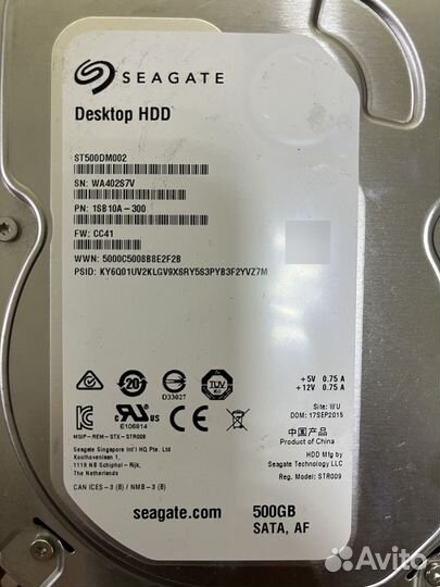 Жесткие диски Toshiba, Seagate