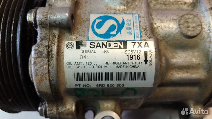 Компрессор кондиционера Фольцваген Поло 5