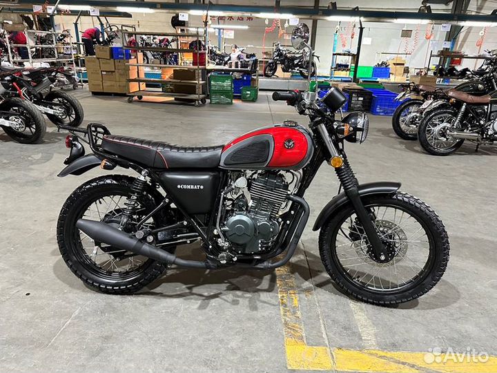 Мотоцикл мм combat scrambler 400 птс, красный