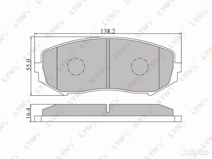 Lynxauto BD-7302 Колодки тормозные дисковые перед