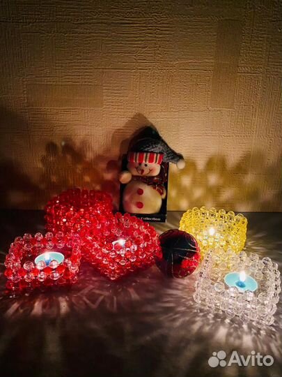 Подсвечник из бусин просто красота