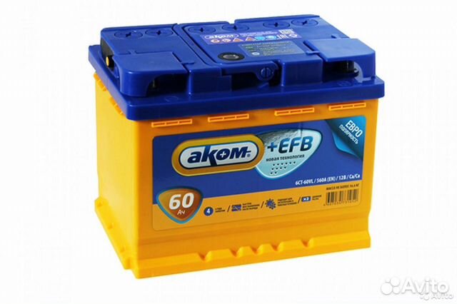 Аккумулятор Аком EFB 60Ah на Nissan, Polo, X-ray