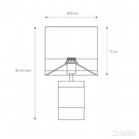 Светильник настольный металлический и текстильный