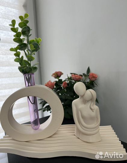 Декор из гипса/подсвечники 3 шт