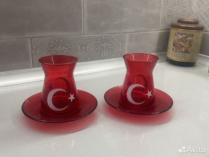 Набор из двух чайных турецких чашек Армуду