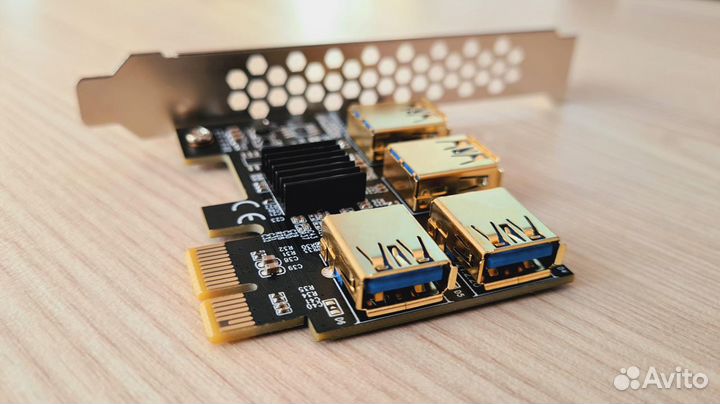 Новый PCI-e разветвитель (адаптер) USB x4