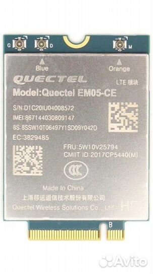 Wwan LTE 4G Quectel EM05-CE FRU 5W10V25794 модем