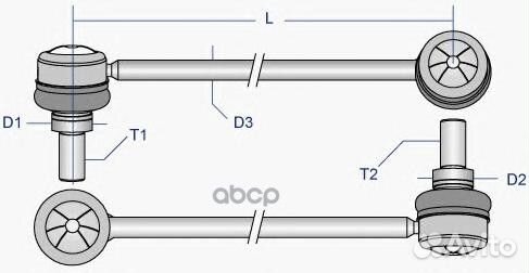 Тяга стабилизатора volvo S60/S80/XC90 пер.подв