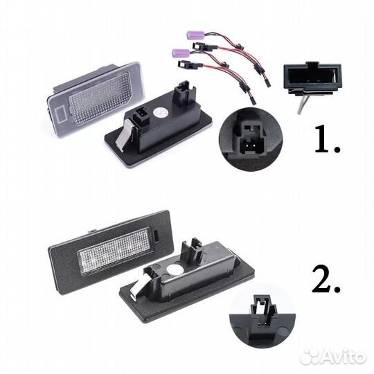 Подсветка номера Audi A3 A4 WV Golf 6 7 Passat 7 8