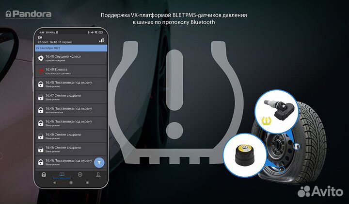 Сигнализация с мобильным приложением + автозапуск