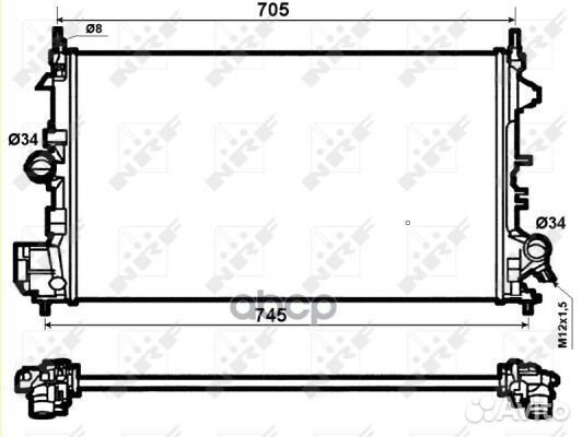 Радиатор охлаждения двигателя vauxhall Vectra 1