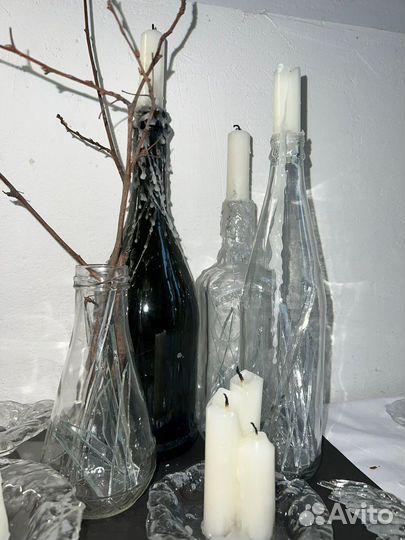 Стеклянные чистые бутылки б/у