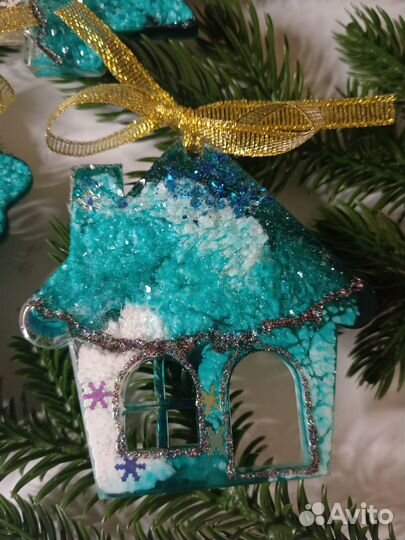 Елочные игрушки из эпоксидной смолы