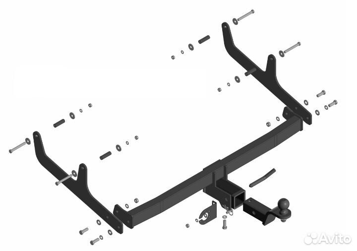 Фаркоп на Лада Ларгус / Кросс под квадрат