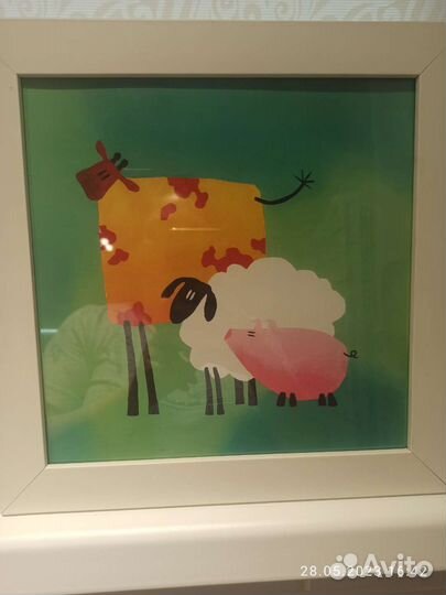 Рамка IKEA с постерами цена за 3 шт