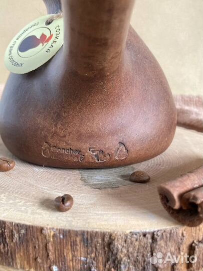 Турка для кофе из термоударной глины ручной работы