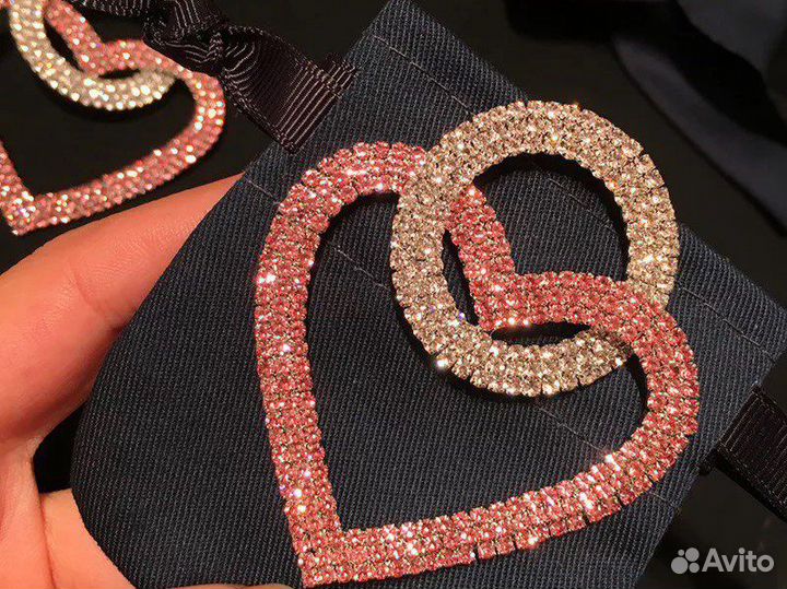 Серьги в форме сердца