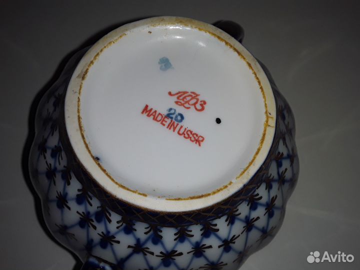 Сахарница сервиз кобальтовая сетка лфз