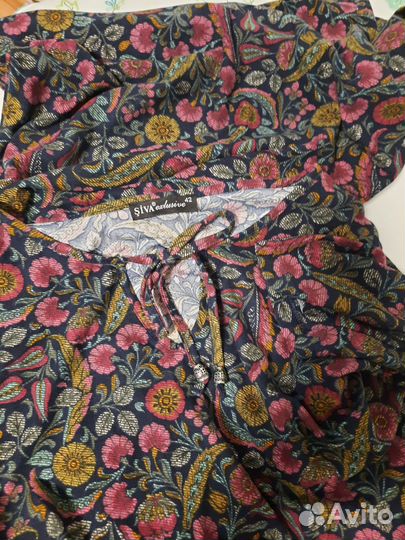 Платье трикотажное в пол р.46