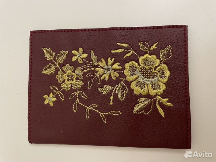 Обложка для паспорта кожа, Торжокские золотошвеи