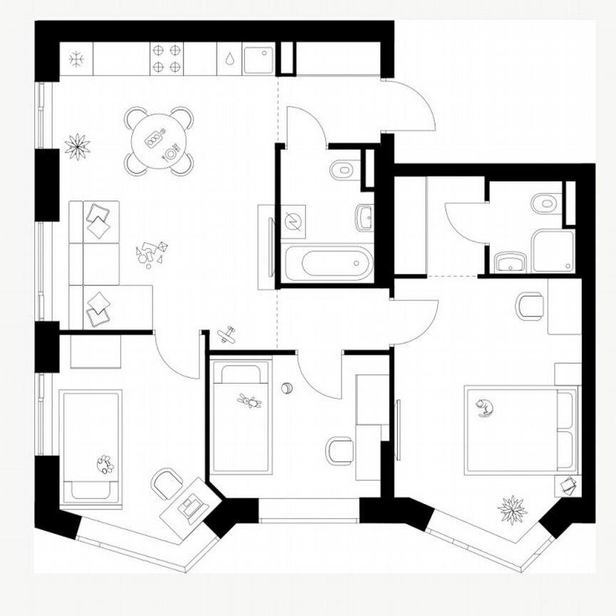 3-к. квартира, 65,9 м², 25/31 эт.