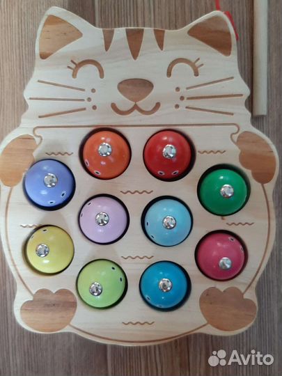 Деревянный сортер монтессори рыбалка