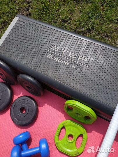 Гриф прямой. Гантели. степ-платформа