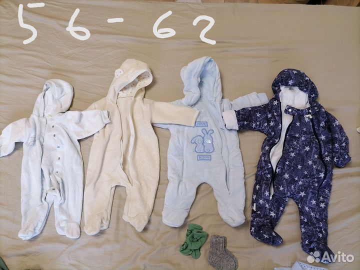 Утеплённые и и флисовые комбинезоны р. 56-62