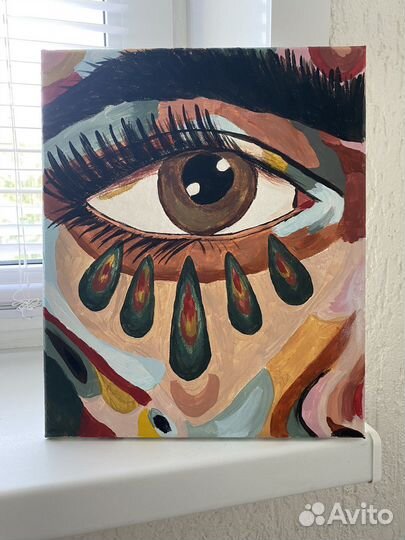 Картина акрилом на холсте