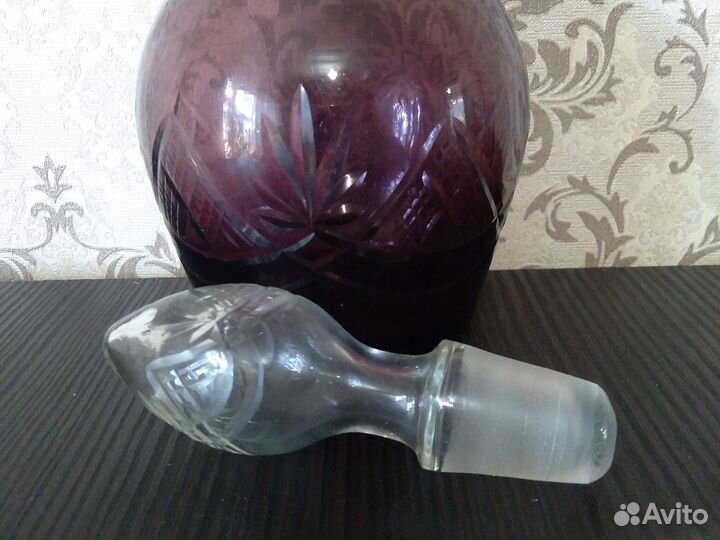 Графин СССР марганцевое стекло