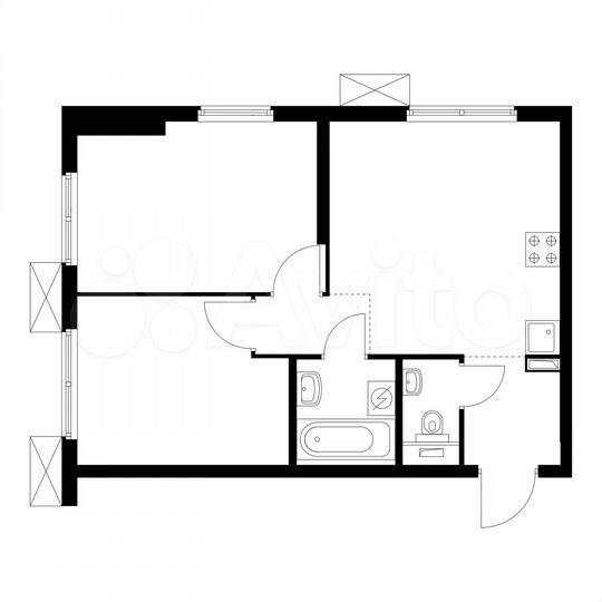 2-к. квартира, 46,4 м², 24/33 эт.