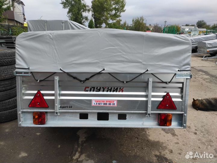 Прицеп Спутник Эксперт Zn 2513/33, тент 350 мм
