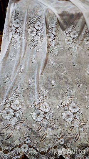 Тюль портьерная белая