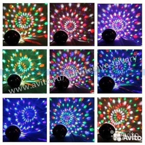 Диско-шар, в такт музыке с флешкой