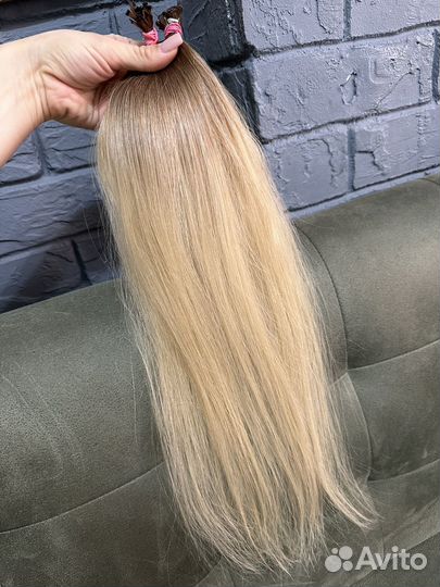 Волосы для наращивания омбре 60 см
