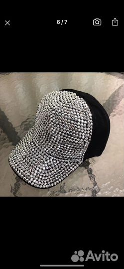 Кепка женская со стразами