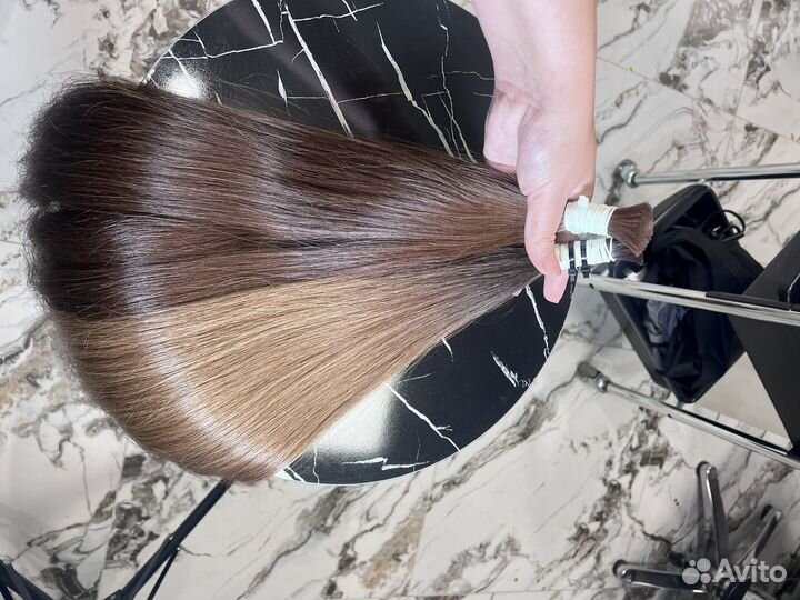 Волосы натуральные в срезе