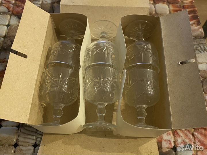 Набор хрустальных рюмок СССР