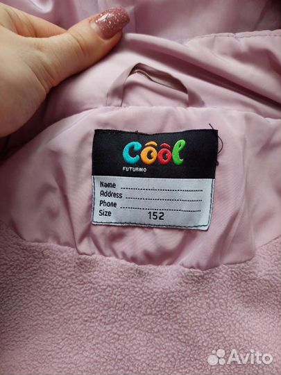 Зимний пуховик на девочку нежно розового оттенка