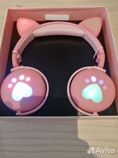 Беспроводные наушники детские светящиеся