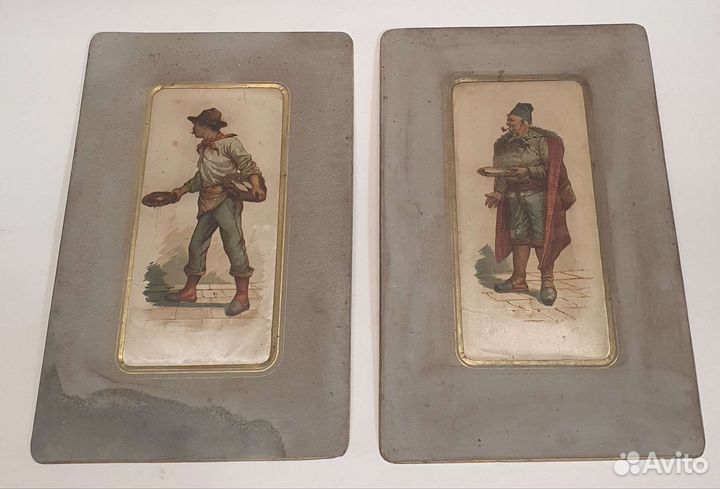 Картина на шелке (старинная)