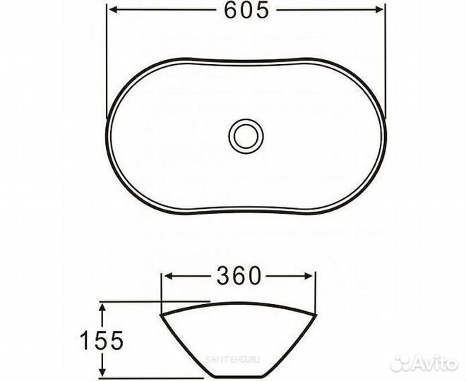 Раковина-чаша BelBagno 60 BB1404-H311 Серая матов