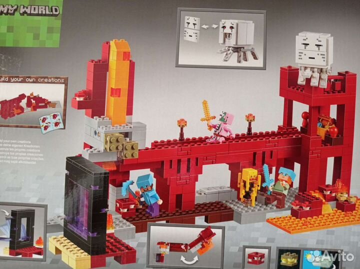 Майнкрафт Bela 10393 Крепость Нижнего Мира