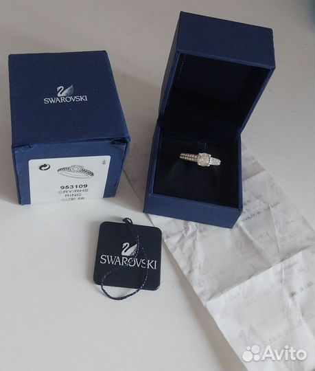 Кольцо Swarovski 58р оригинал