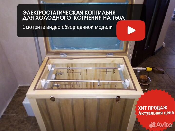 Коптильня хол копчения с электростатикой 150л